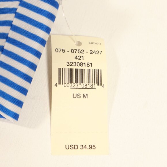 NWT Aerie Ruffle Longline Bikini Top in Blue Stripe - Picture 10 of 12